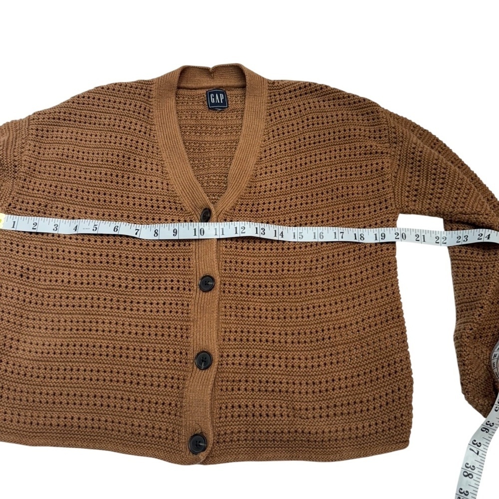 GAP 100% Cotton Cozy Brown Knit Sweater Size M - Picture 9 of 10